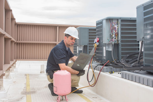 commercial air conditioner and hvac contractor with refrigerant
