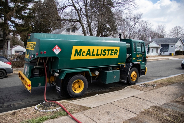 McAllister Energy heating oil delivery truck