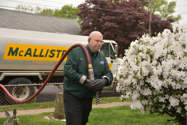 McAllister Energy heating oil delivery staff & truck